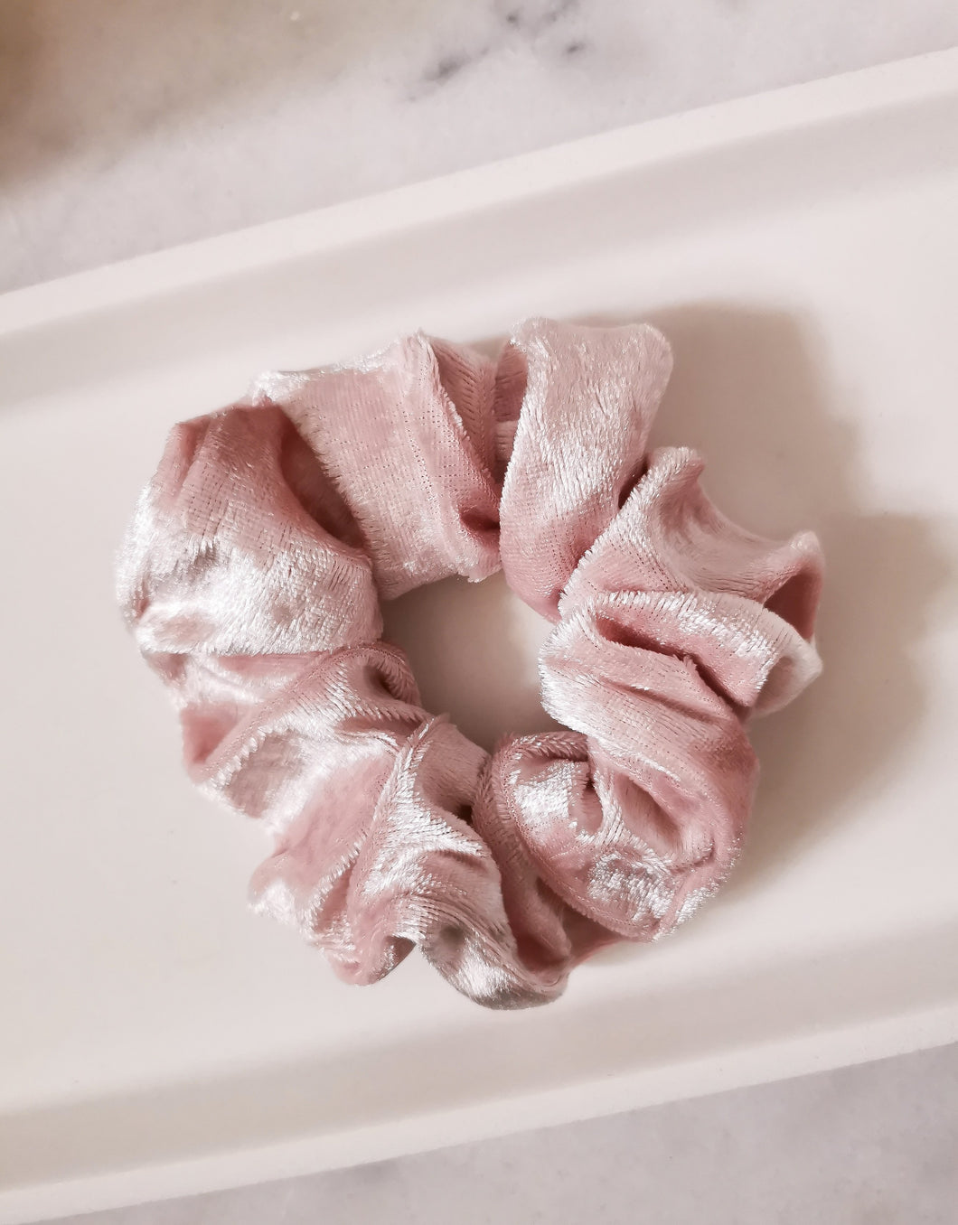 Blush Velvet Scrunchie